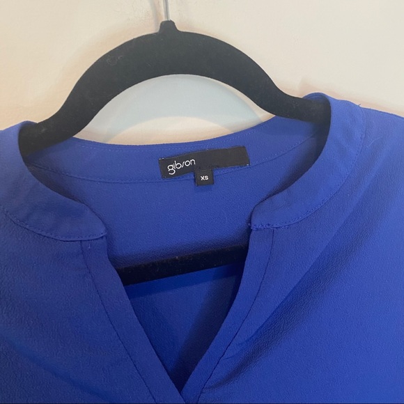 Gibson Royal Blue Long Sleeve V-Neck - Picture 10 of 10